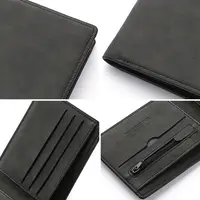 Multi-card Slot Men Wallet Fashion Folding Large-capacity Coin Purse PU Leather Short Purse 5