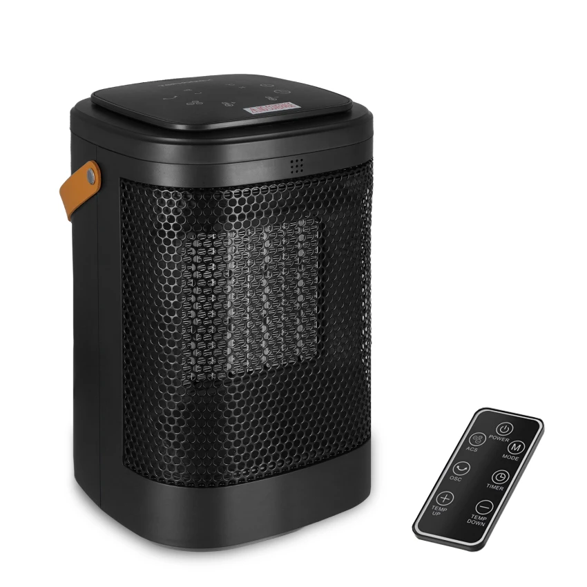 

1500W Space Heater , 3-Mode 3-Speed 70° Oscillating Electric PTC Ceramic Heater with Thermostat, 1-12H Timer, remote touch