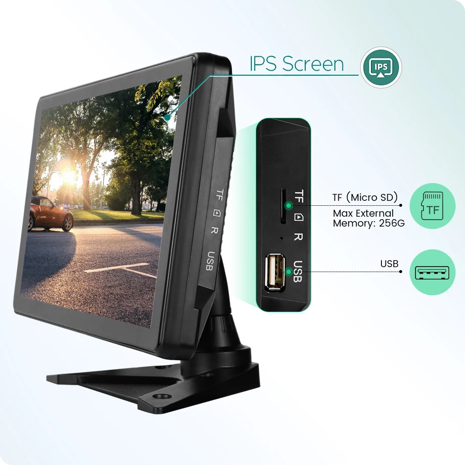 RV/Ʈ//Ⱦ/ƮϷ AHD  ī޶ Ե 10.36ġ ġ 4 ä  ȭ ڵ MP5 DVR ڴ 