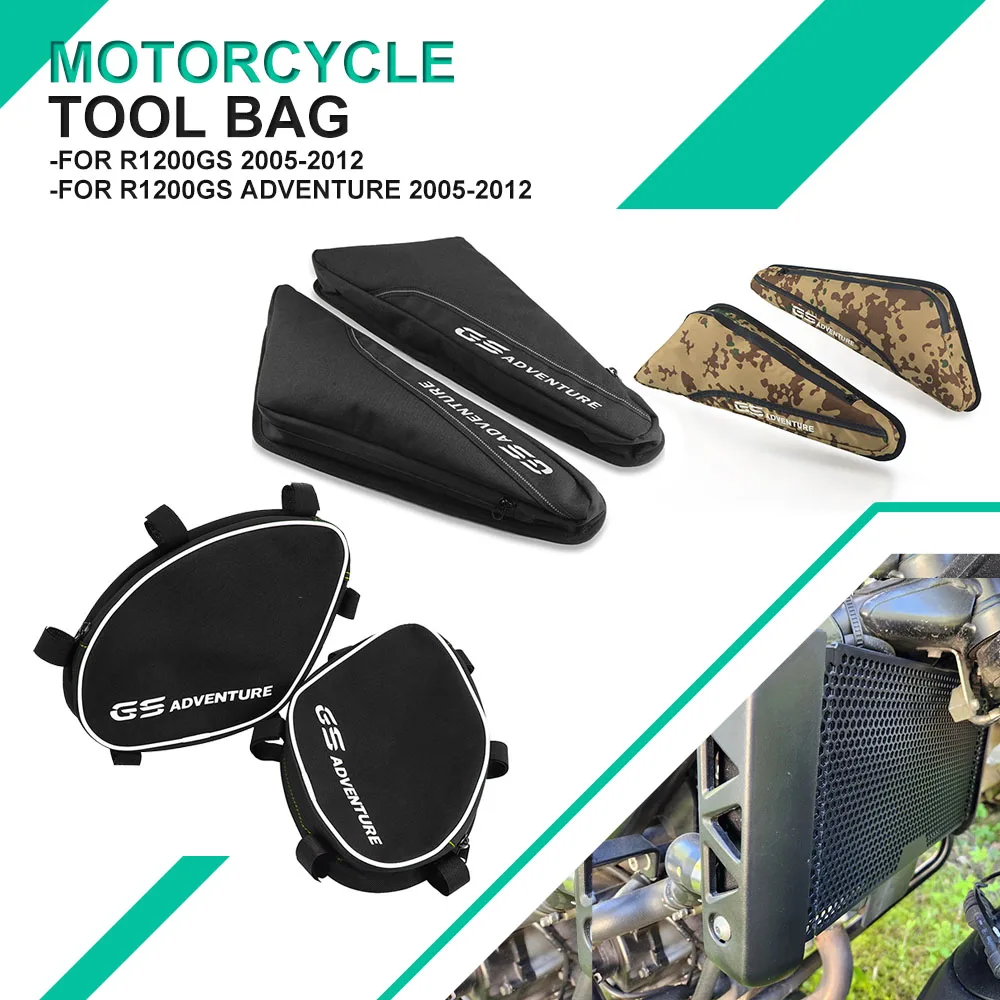 Per Bmw R1200Gs Adv Adventure 2004-2012 Moto R 1200 Gsa Frame Crash Bar Borsa Impermeabile Borsa Per Attrezzi Borsa Per Attrezzi Telaio Borsa Per Attr