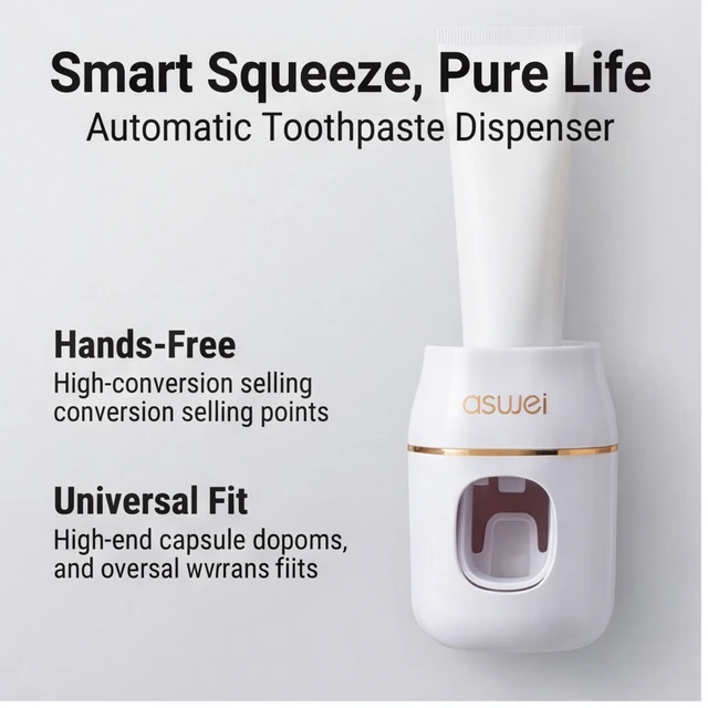 Améliorez votre salle de bain avec ce distributeur de dentifrice et support de rangement 2-en-1 – Recharges automatiques de dentifrice simplifiées ! 2