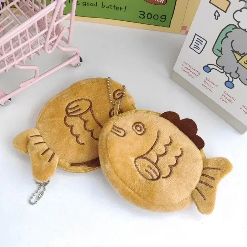 Porte-monnaie En Peluche Forme Poisson - Sac De Rangement Pour Pièces, écouteurs, Clés, Mignon Et Pratique - 3