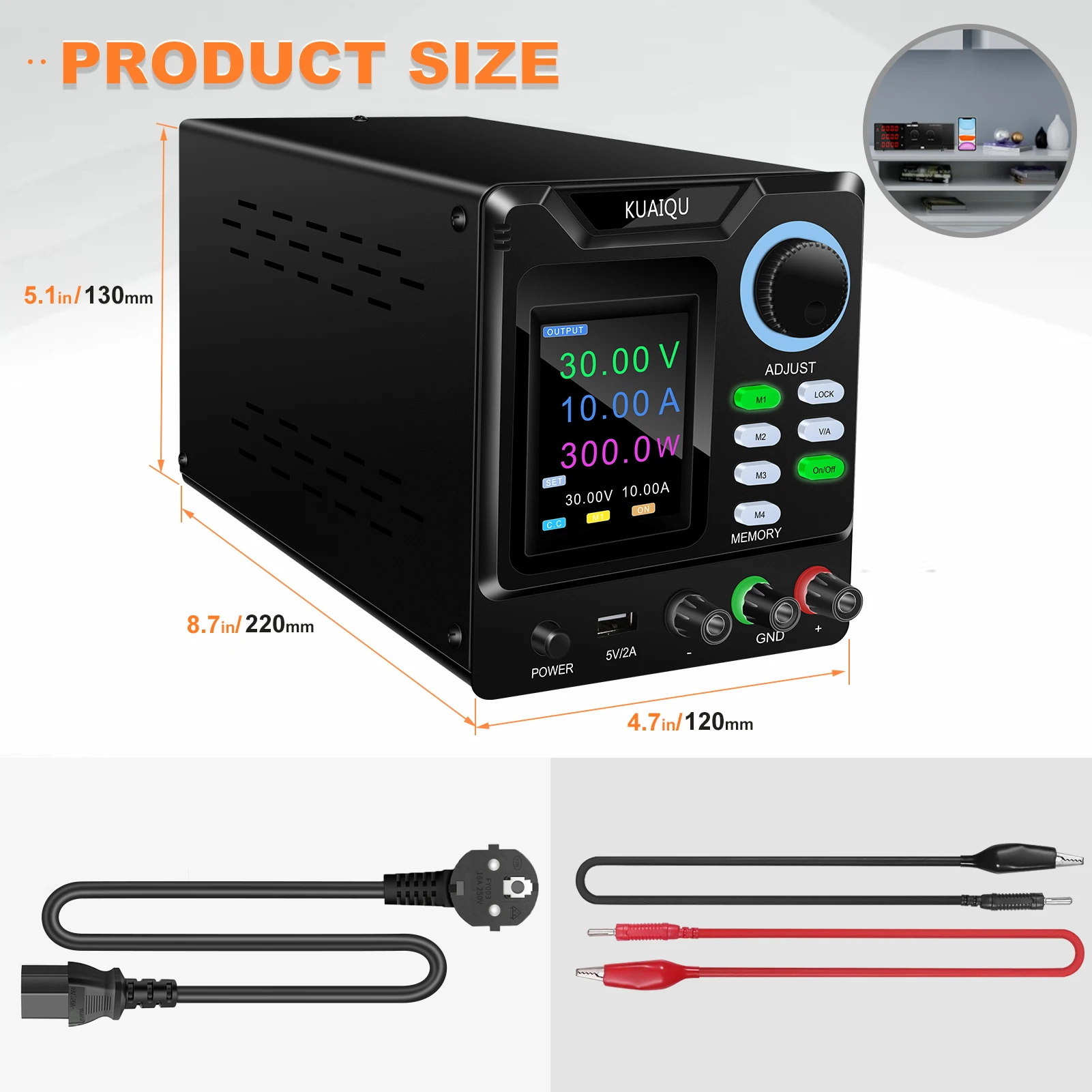 RS-232 USB 조정 가능한 실험실 전원 공급 장치, DC 실험실 전압 조정기, 전자 부하 테스트용 PC 소프트웨어, 30V 10A
