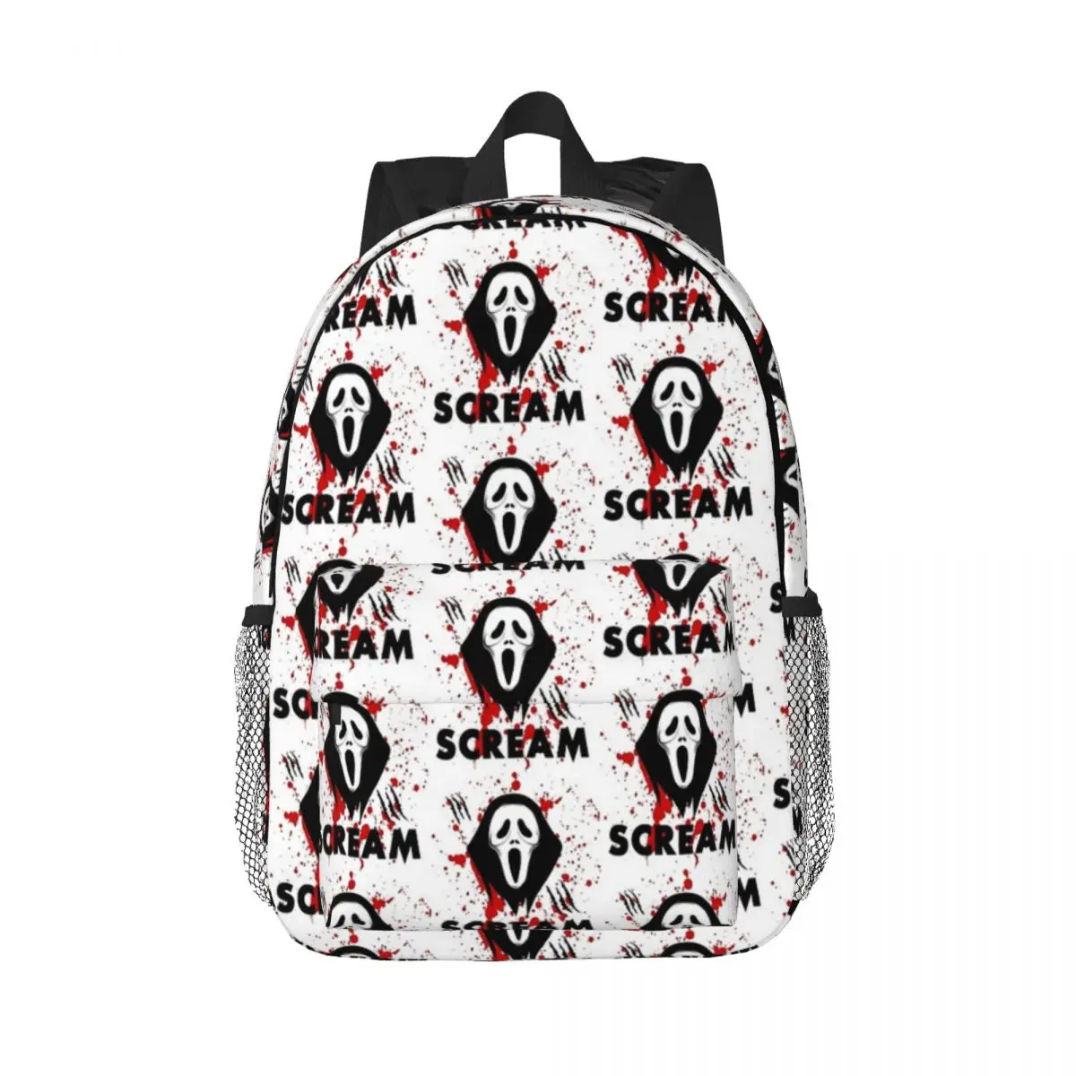 

Scream Horror Movie Artwork Backpack Boys Girls Bookbag Cartoon Students School Bags Laptop Rucksack Shoulder Bag Large Capacity