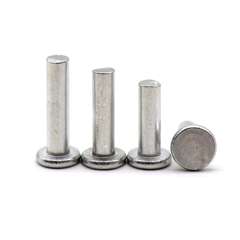 M2 M2.5 M3 M4 M5 M6 M8 GB109 Aluminum Flat Thin Round Head Solid Rivet Hand Percussion Punch Self-plugging Fixed Rivets 5/100pcs