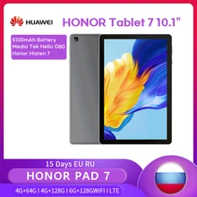HONOR Tablet PC 7 10.1 Inch MediaTek Helio G80 Octa Core 4GB RAM 64GB ROM Android 10 5100mAh HONOR PAD 7