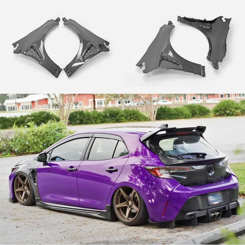 Garde-boue Avant/arrière Pour Toyota Yaris 2009-2021 - Kit 4 Pièces, Noir, Anti-éclaboussures