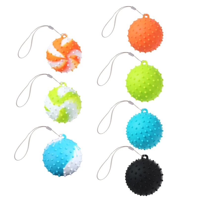 Finger Hand Grip Massage Ball, Massager Roller Spiky Ball, Soft & Comfortable for Stress Relief, Rehabilitation Exercise