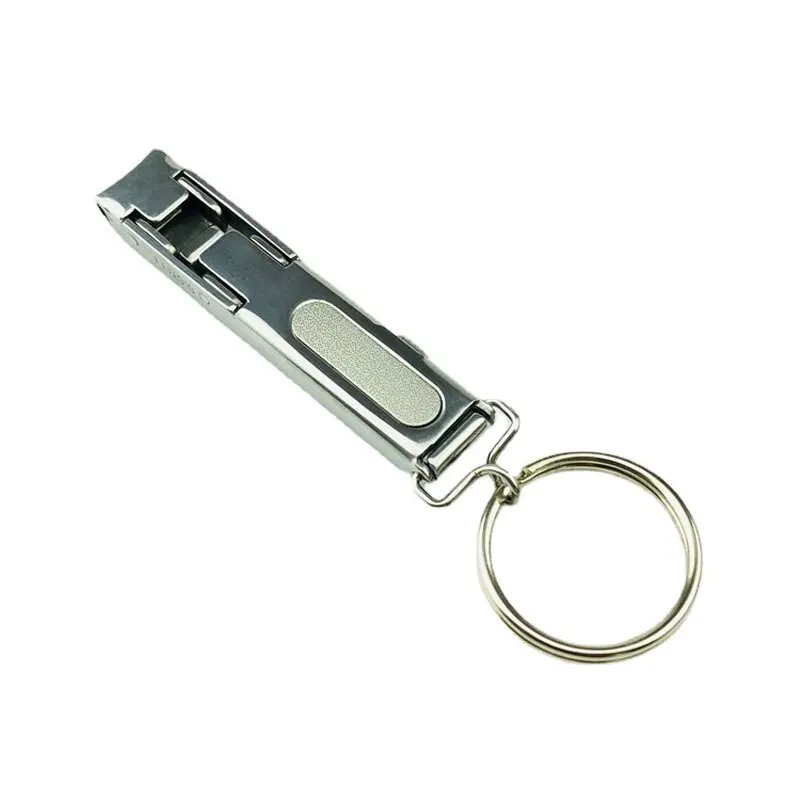 접이식 0.5cm 초박형 휴대용 스테인레스 스틸 손톱 발가락 커터 트리머, 매니큐어 페디큐어 도구 손톱 깎기