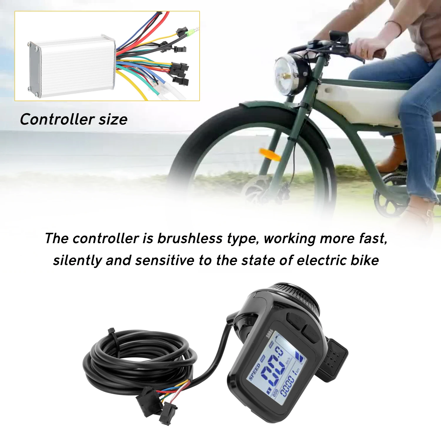 24V-48V 350W Motor Brushless Controller Kit For Electric Bicycles Scooter