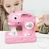 Children Sewing Machine Toy Travel Beginner Sewing Machines Portable Battery Powered Sewing Machine Pretend Play Arts For Kids 4