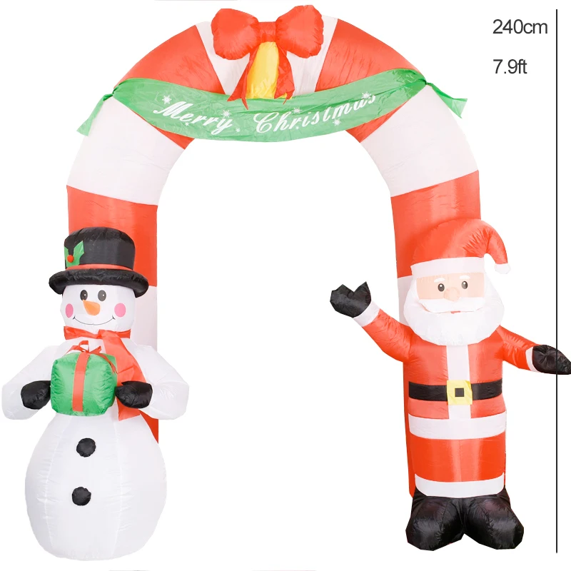 thumbnail image 1 of Tren navideño inflable con luces LED y decoraciones de pingüinos de Papá Noel para jardín, patio, interior y exterior, 1 of 5