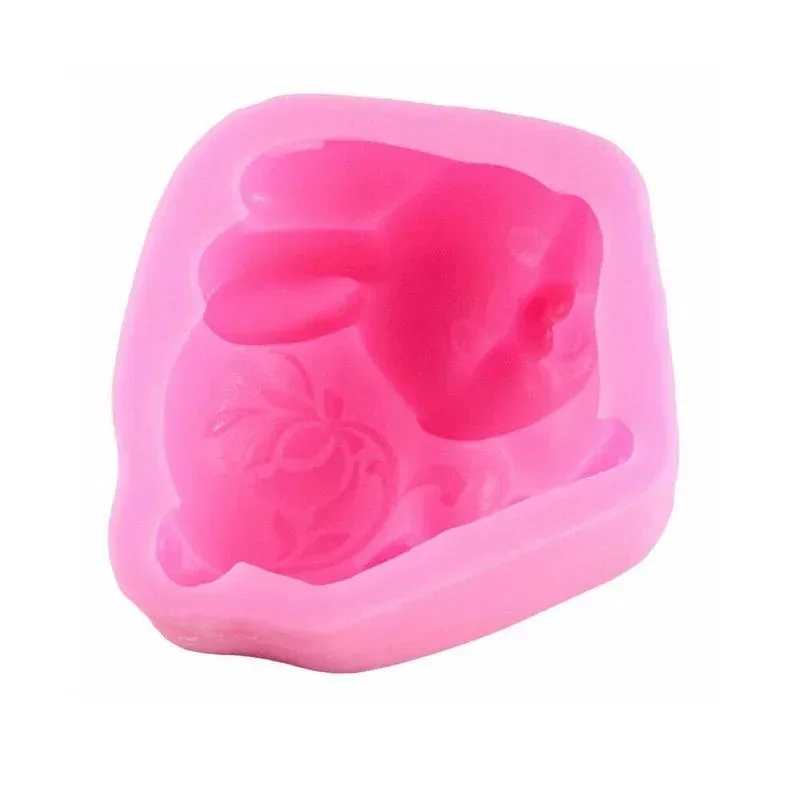 Cartoon Easter Rabbit Silicone Mold DIY Handmade Soap Mold Rabbit Aromatherapy Candle Kitchen Baking Cake Decoration