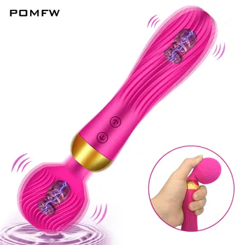 18 Speeds Powerful AV Magic Wand Vibrator Sex Toys for Women G Spot Clitoris Stimulator Dildo Dual Motors Toys for Muscle Adults 1