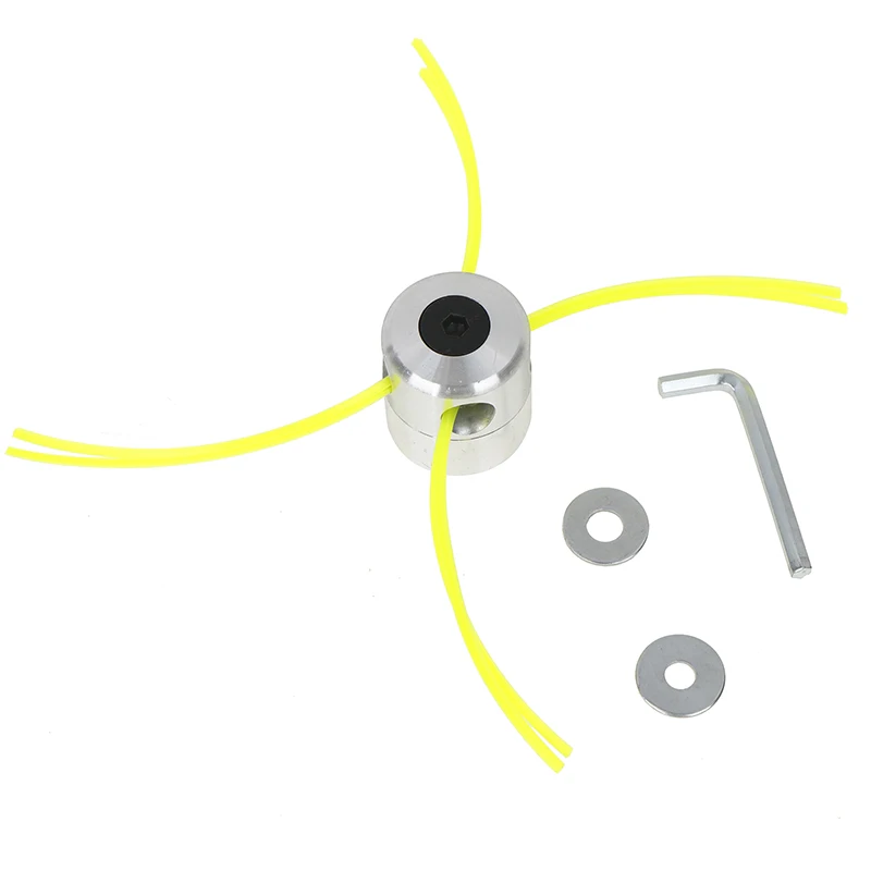 Universal Aluminum Trimmer Head Four Trimmer Lines Brush Cutter Grass Head Replacement Tool Part Grass Cutting