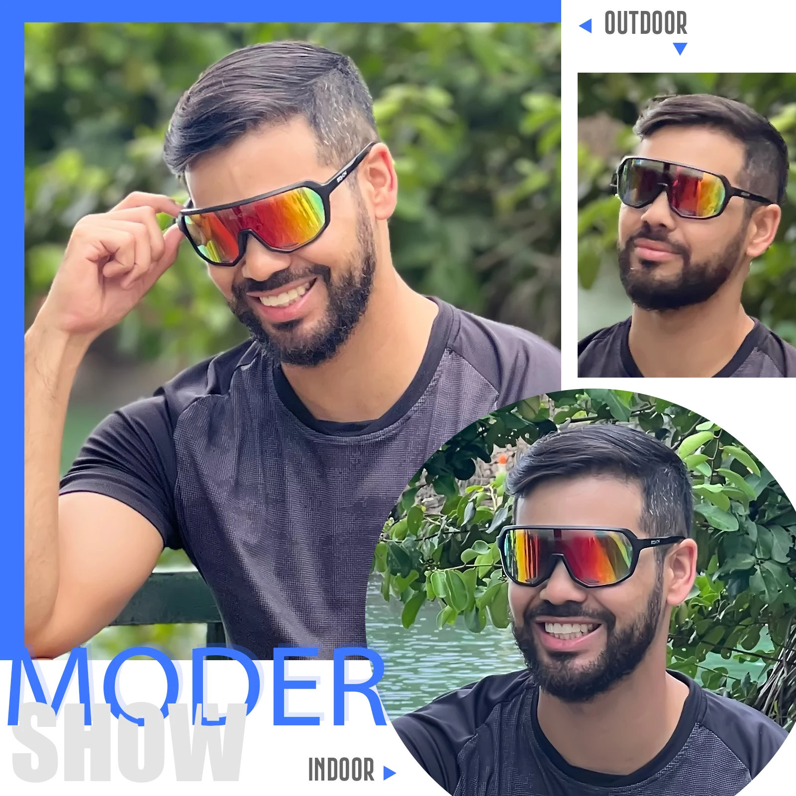 Polarized sports glasses Polarized glasses SCVCN MTB Bike Sunglasses Men's Driving Bicycle Glasses Women's Outdoor Sports Hiking Glasses UV400 Protective
