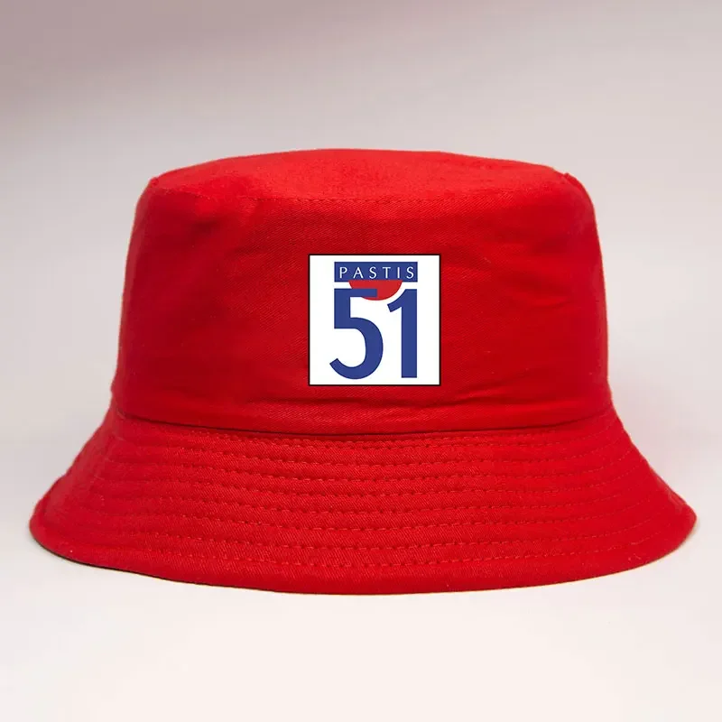 Man's Summer 51 Pastis's Bucket Hats Women Reversible Cool Outdoo Bob Hat Unisex Daily Fisherman Caps Unisex Daily Beach Sun Hat 4