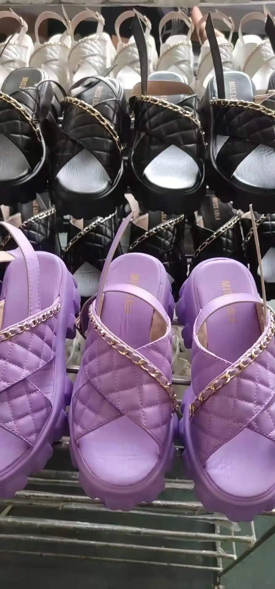 Women Shoes Chunky Platform 2023 New Spring Autumn Open Toe Sandals Casual Beach Slides Designer Slippers Chain Flip Flops