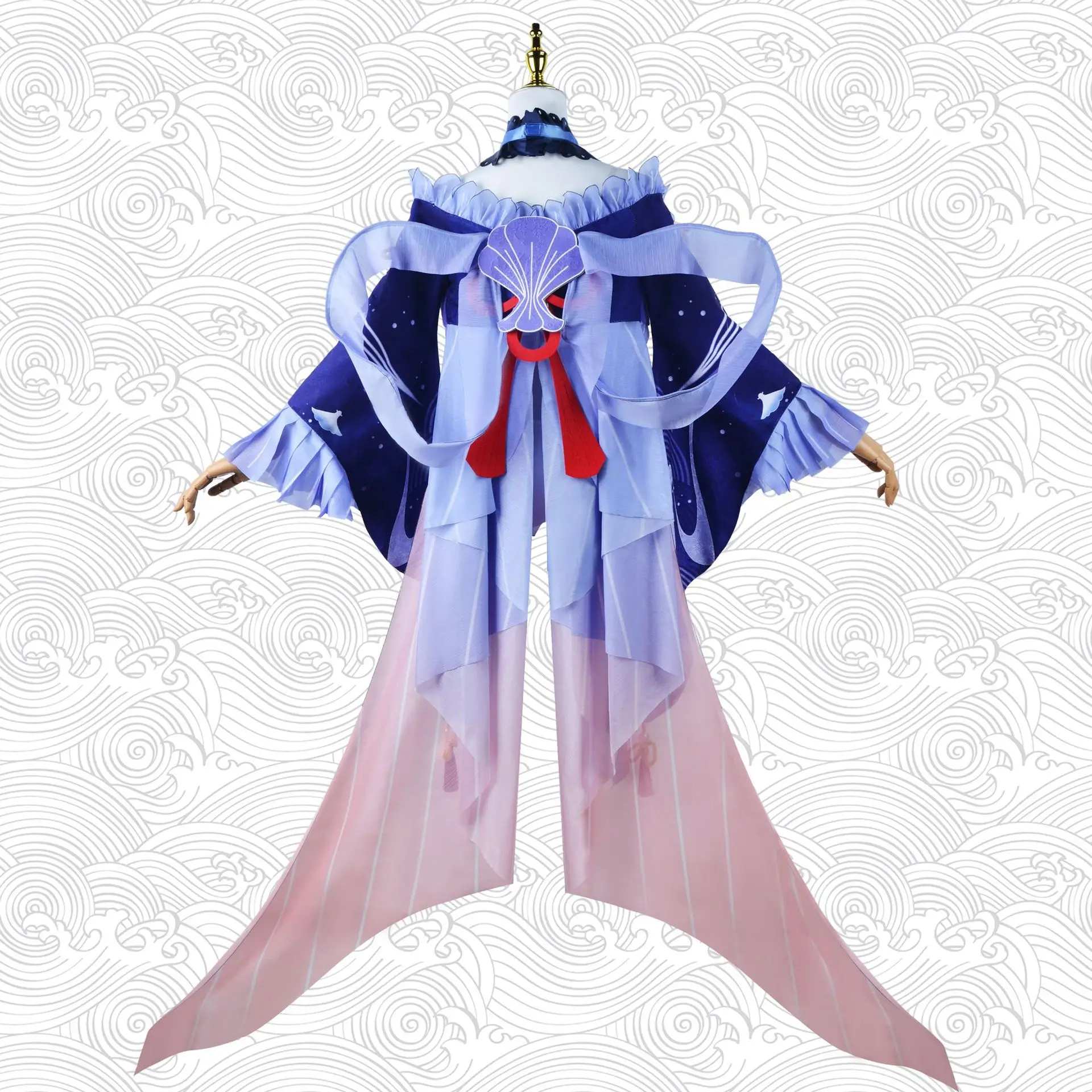 Genshin Impact Sangonomiya Kokomi Traditional Japanese Dress Cosplay Costume