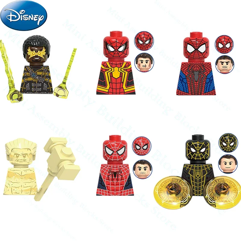Disney Bricks Marvel Building Blocks Electro Sandman Spider-Man Anime Figure Construction Toys Mini Assembly Dolls Kids Gifts