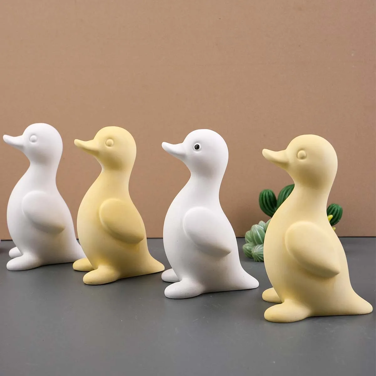 3D 오리 실리콘 양초 금형 DIY 동물 장식품 공예품 아로마 테라피 비누 석고 수지 주조 금형 홈 장식 용품 만들기