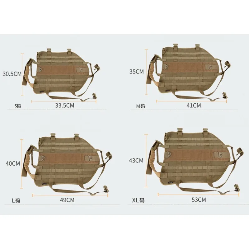 Large Dog Harness for Husky Golden Retriever Doberman Pinscher Tactical Belt Dog Training Equipment Police Dog Battle Vest