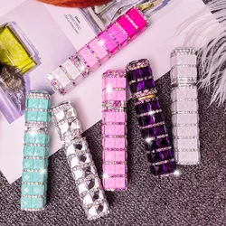 Diamond-encrusted Perfume Bottle 12ml Glass Empty Fine Mist Spray Bottle Travel Portable Press Type Sprayer Refillable Atomizer