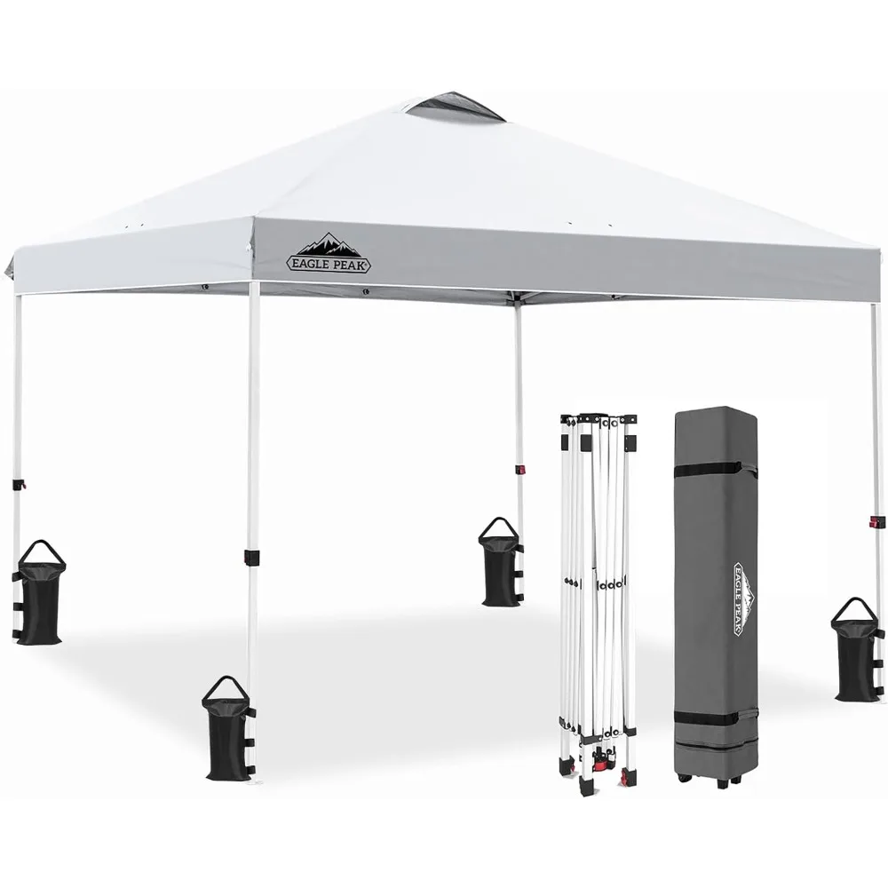 

10x10 pop-up canopy tent instant outdoor canopy easy to set up straight leg folding shelter with 100 square feet of shadow