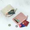Women Slim Business Card Holder Wallet Men Mini Wallets Zipper Card Money Holders Vintage Short Wallet Female Thin Small Purse 5