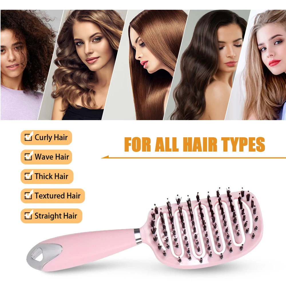 Description Picture 3 of itemHair Comb Anti-Static Hairbush Hair Scalp Massage Comb Women Wet Curly Detangle Hair Brush Anti-Frizz Brush Styling Tools