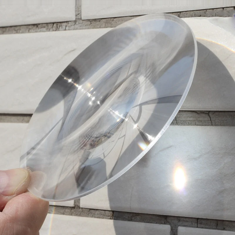 

120mm Diameter Round Acrylic Fresnel lenses Optical Fine Threaded Symmetric Faculae Magnified Lens LED Lighting Lenses