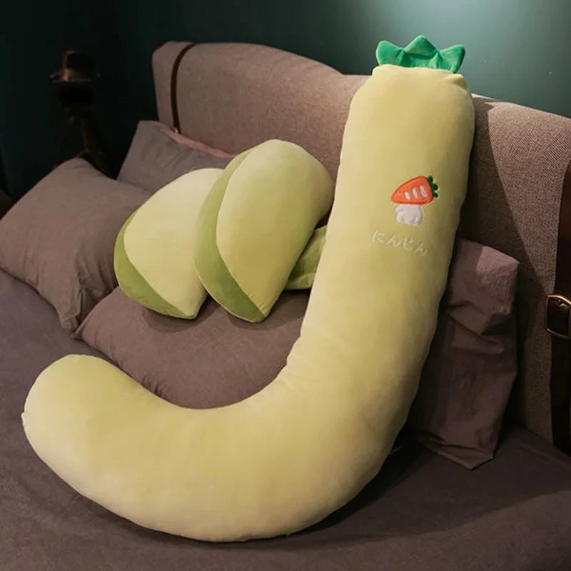 Cartoon Pregnant Long Throw Pillow Cute Pattern Maternity Pillow J-shaped Pregnant Woman Side Sleeping Belly Support