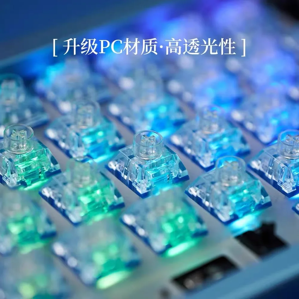 GGBOY Kailh BOX 사일런트 스위치, 고래 섬, RGB SMD 선형 촉각 60g 스위치, 기계식 키보드 음소거 스위치, 공장 윤활