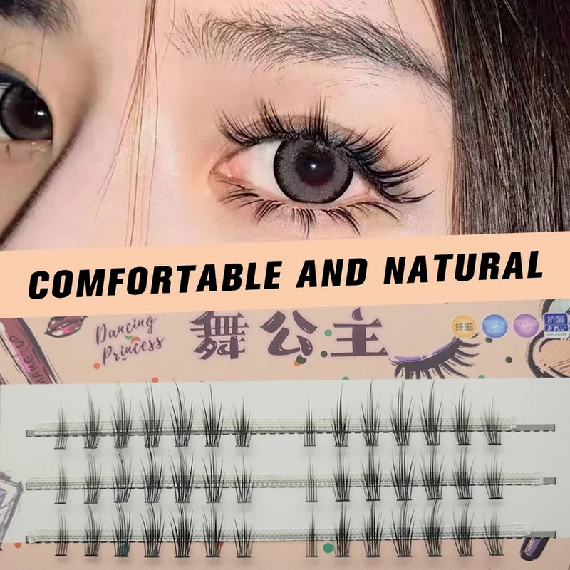 False Eyelashes Individual Lashes Manga Lashes Eyelash Extensions Makeup Eyelash Clusters Anime Lashes Little Devil Lashes