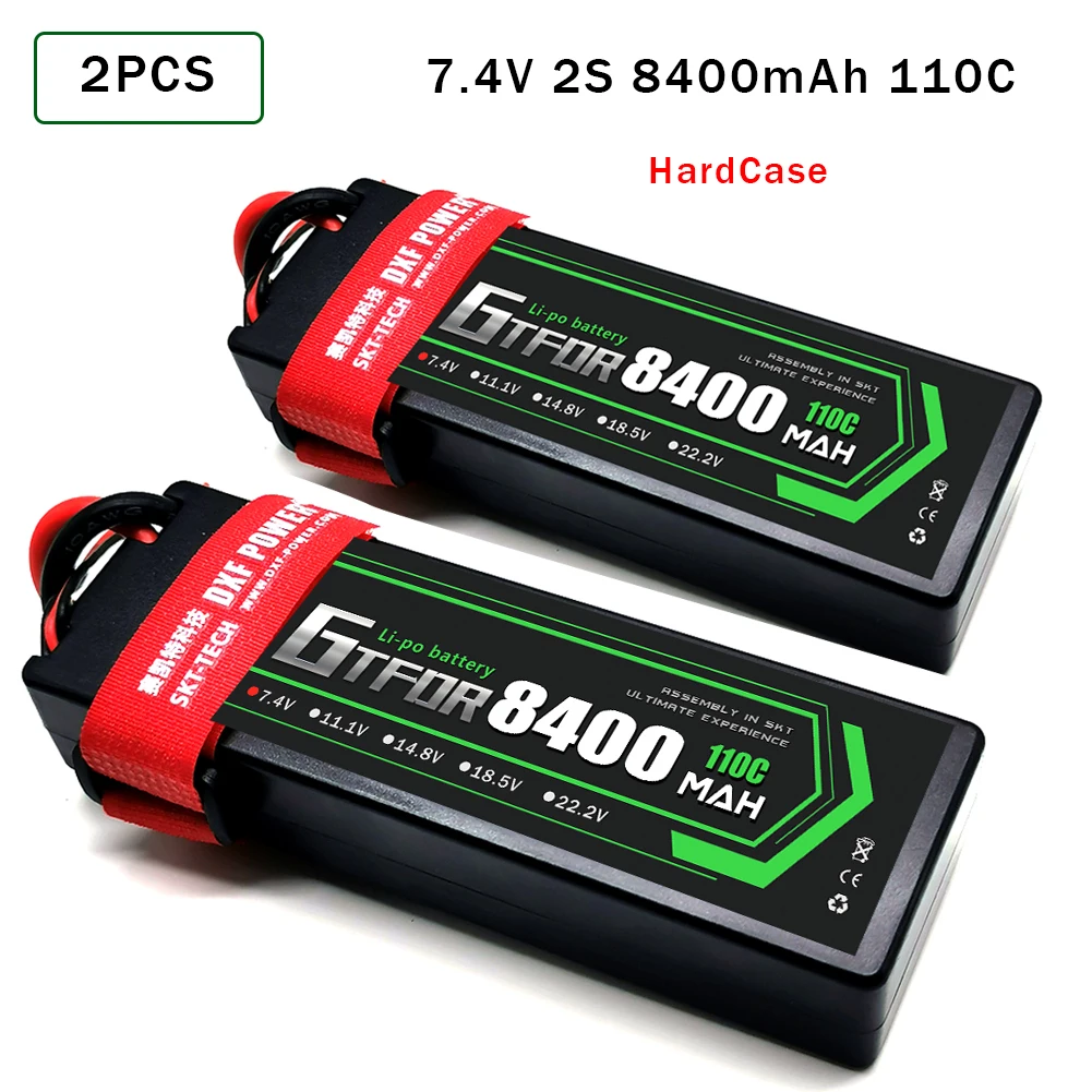 Batteria Gtfdr 2S Lipo 7.4V 8400Mah 110C Batteria Al Grafene Serie Racing Hardcase Per Rc Car Truck Evader Bx Truggy 1/10 Buggy