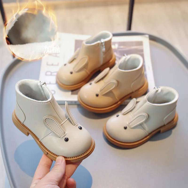 

Zapatos Niña Plush Kid Boot Winter New Soft Sole Girl Ankle Boot Fashion Cotton Boot Cute Princess Boot Leather Boot Kid Shoe 부츠