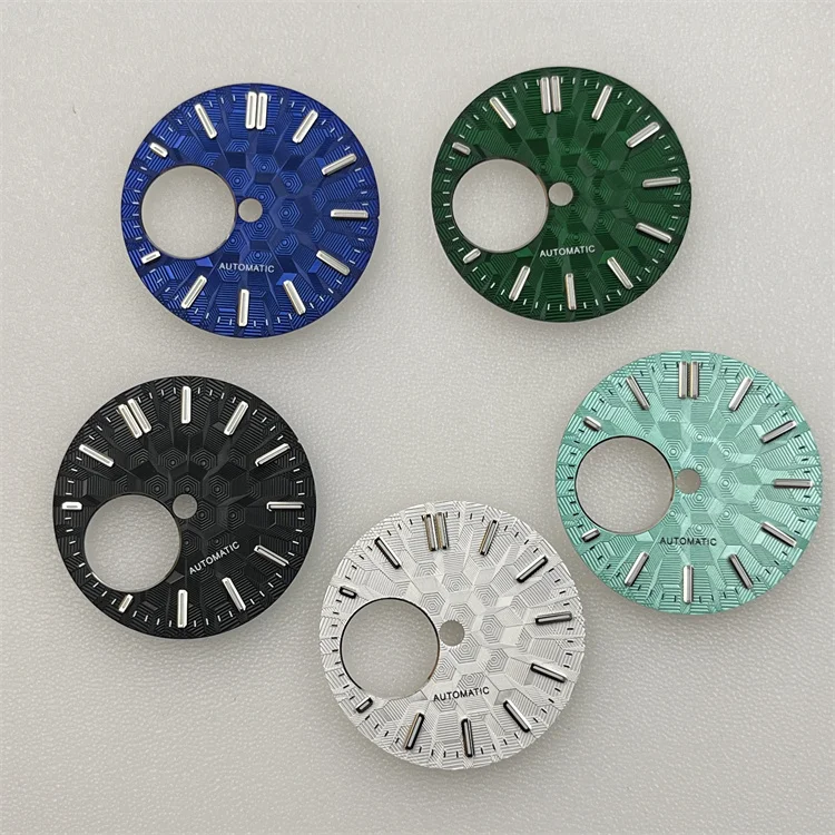 

Watch Accessories NH38 Watch Dial Green Luminous Dial 28.5mm NH34 Watch Dial for NH34 NH38 Mechanical Movement NO LOGO Dials