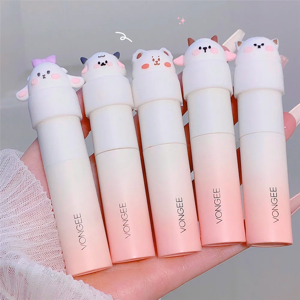 

VONGEE глазурь для губ, милый матовый бархатный блеск для губ, водостойкий стойкий сексуальный пышный блеск для губ, легко окрашивается