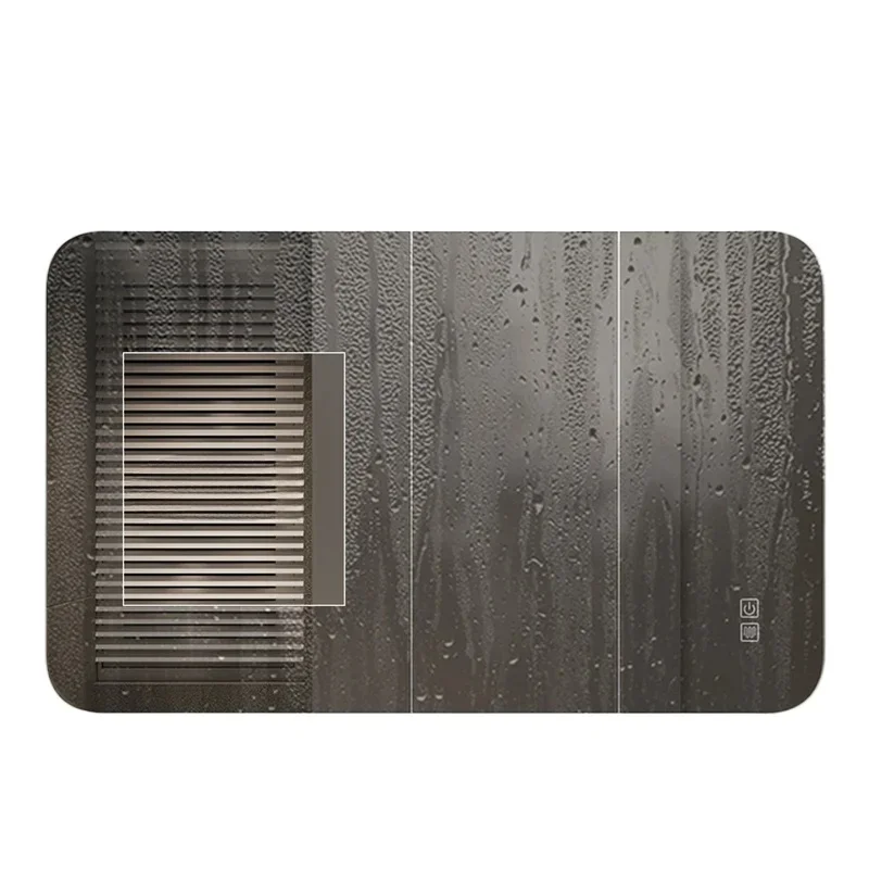 Smart Bathroom Mirror Cabinet Wall-mounted Defogging Mirror Cabinet with Light Stylish and Simple Home Furniture