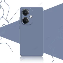 Luxury Dual Liner Shockproof Phone Covers - Square Liquid Silicone Coque for OnePlus Nord CE 3 Lite (Gray)