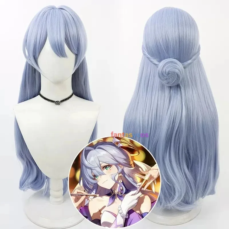 

Robin Wig Honkai Star Rail Cosplay Long Blue Women Wigs Heat Resistant Synthetic Hair for Halloween Costume Role Play + Wig Cap