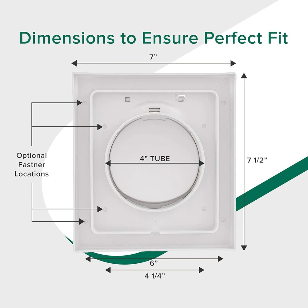 Dual Door Dryer Vent Cover Screws Dryer Exhaust Vent Cover Easy Installation House Exterior Safe air vent cover