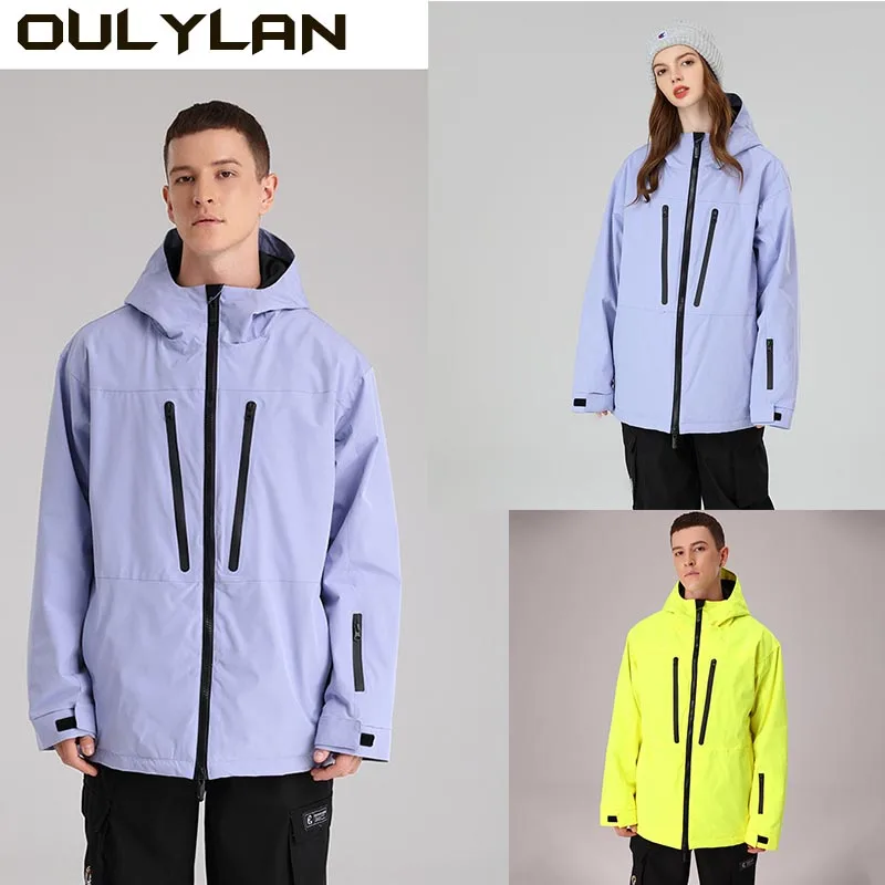 

Oulylan Women's Ski Jacket Waterproof Snowboard Jacket Warm Winter Snow Coat Mountain Windbreaker Hooded Men Ski Outfits