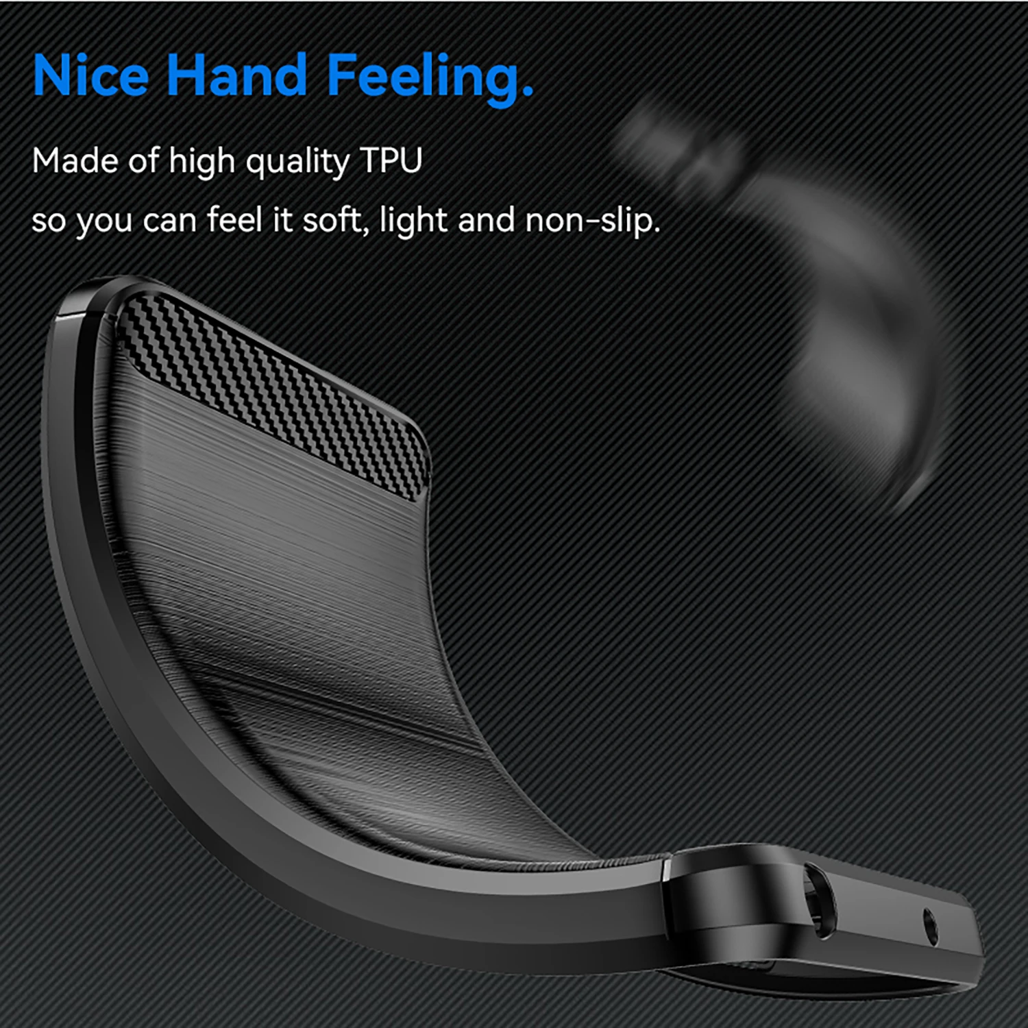 Black Fashion Soft TPU Rubber Phone Cover Case