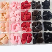 Pink/red/brown Flocking Triangular Safety Plush Toy Nose Soft Washer for DIY Doll Findings Stuffed Animals Velvet Nose 2