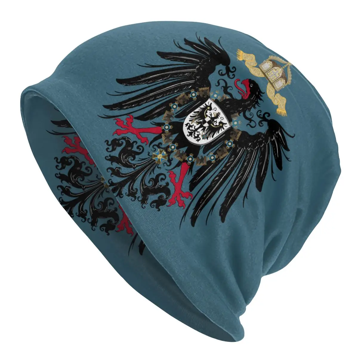 

German Empire Eagle Bonnet Homme Street Knit Hat For Men Women Autumn Winter Warm Coat Of Arms Of Germany Beanies Caps