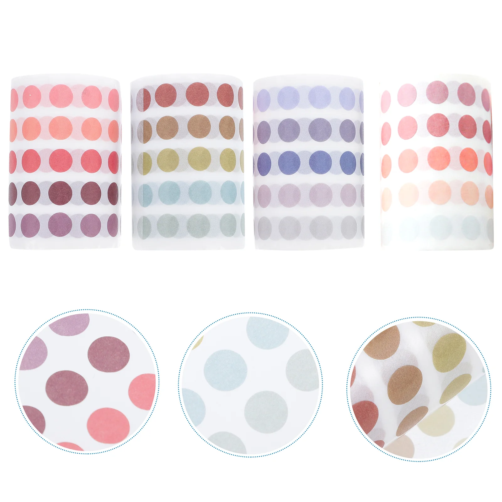 

4 Pcs Sticker Stickers Decorative Masking Tapes Adhesive Exquisite Dot Pp Scrapbook Decoration Travel Stationery