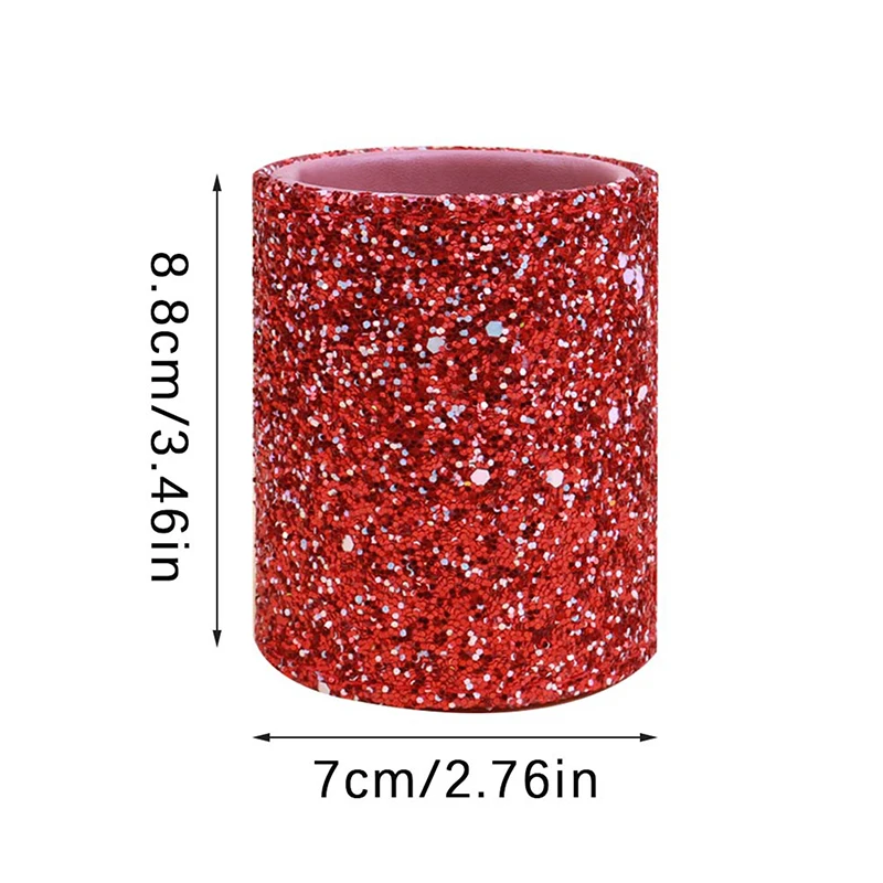 Sparkling Makeup Brush Bucket Cosmetic Storage Pen Box Comb Lipstick Brush Container Home Storage Box For Desktop 6