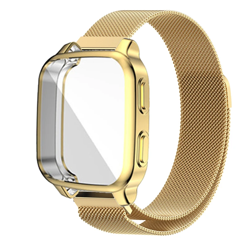 Magnetic Milanese Stainless Steel Bracelet Strap with Case