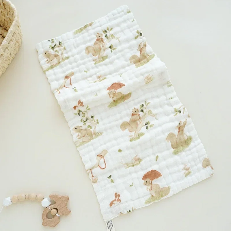 Baby Face-Towel 6 Layer Soft Cotton Burp Cloths Newborn Saliva Towels Children's Bath Accessories Drool-Towel Children's Towels